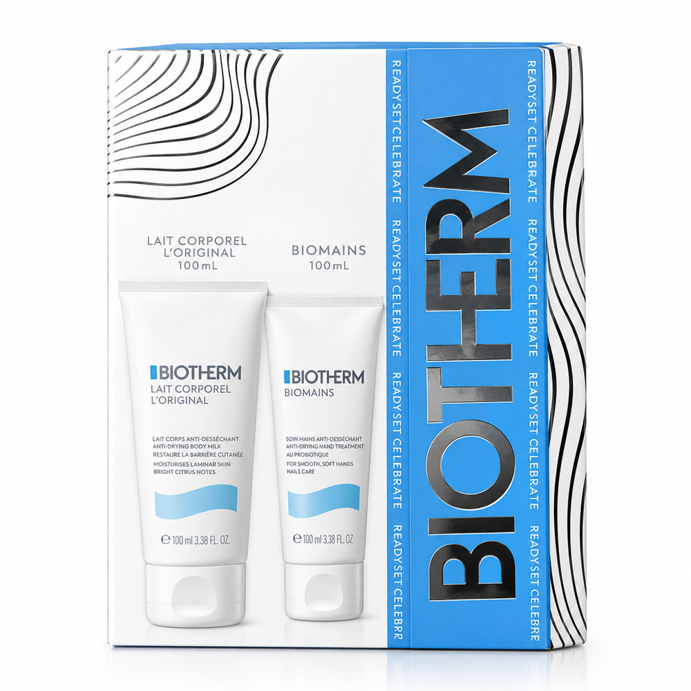 Biotherm Ready Set Celebrate Lait Corporel & Biomains 2 x 100ml Gift Set